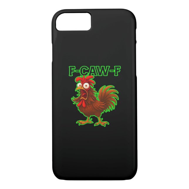 F-Caw-F Chicken Classic Retro Graphic Case-Mate iPhone Hülle (Rückseite)