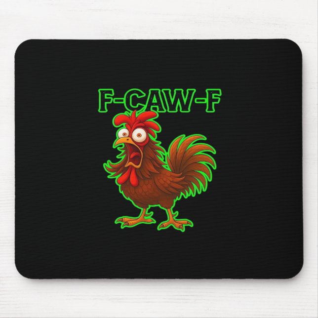 F-Caw-F Chicken Classic Retro Graphic Mousepad (Vorne)