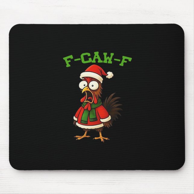 F-Caw-F Chicken Classic Retro Graphic Mousepad (Vorne)
