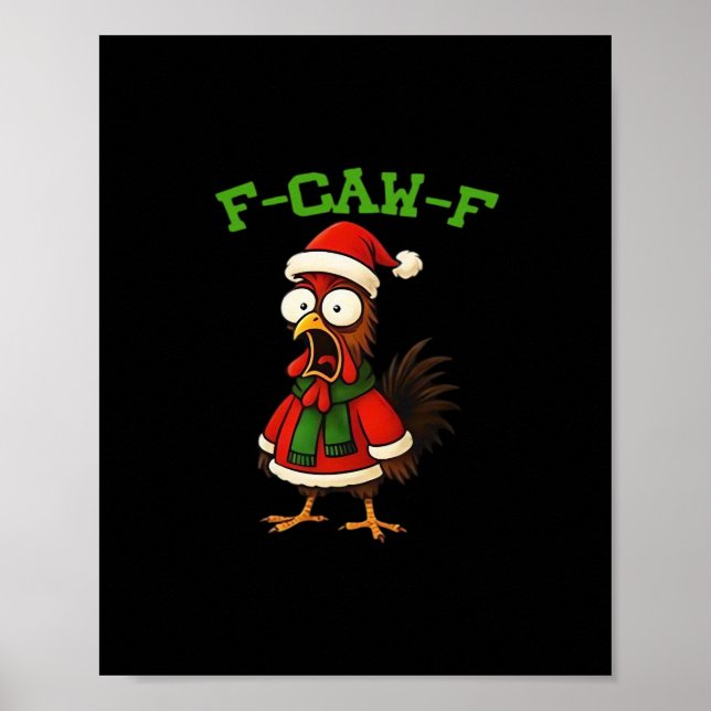F-Caw-F Chicken Classic Retro Graphic Poster (Vorne)