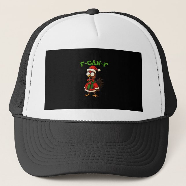 F-Caw-F Chicken Classic Retro Graphic Truckerkappe (Vorderseite)