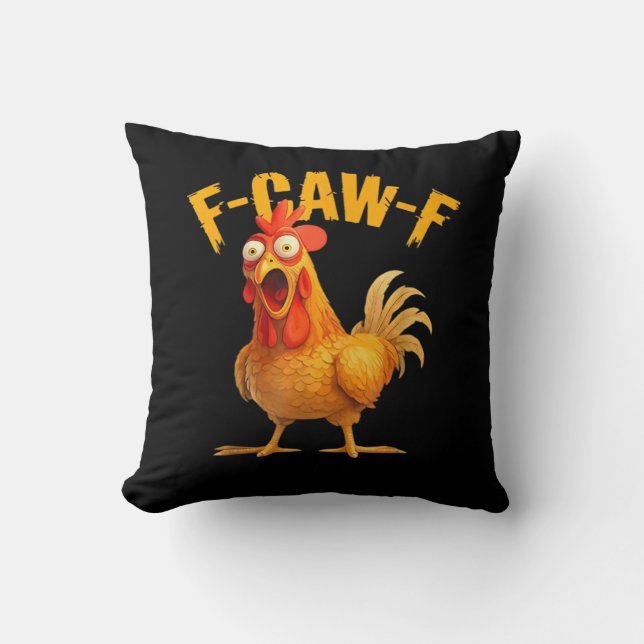 F-Caw-F Chicken Classic Retro Style Kissen (Vorderseite)