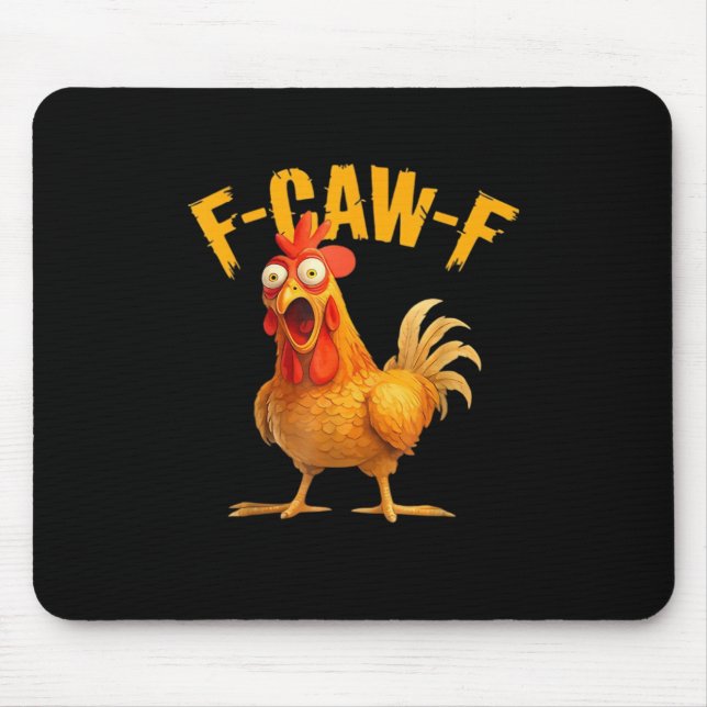 F-Caw-F Chicken Classic Retro Style Mousepad (Vorne)