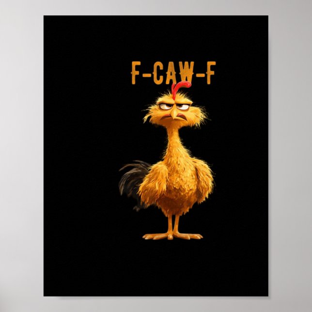 F-Caw-F Chicken Classic Retro Style Poster (Vorne)