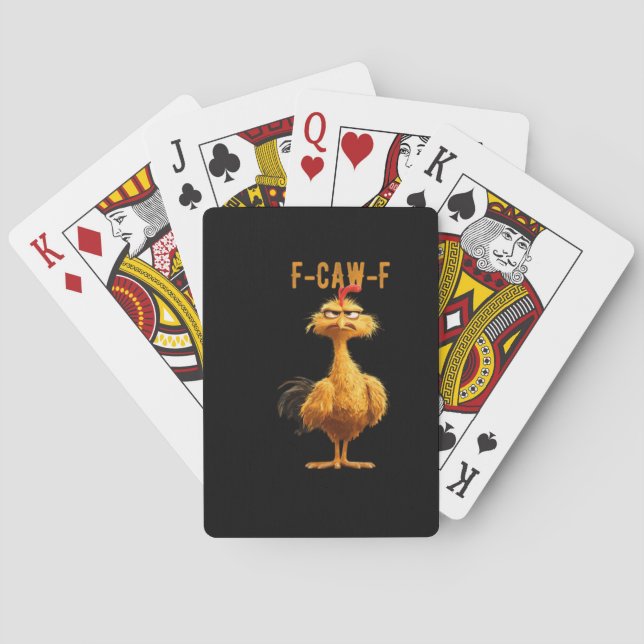 F-Caw-F Chicken Classic Retro Style Spielkarten (Rückseite)