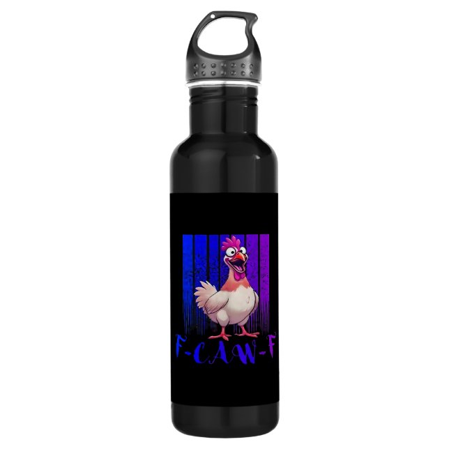 F-Caw-F Chicken Classic Simple Clean Edelstahlflasche (Vorderseite)