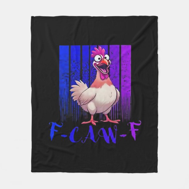 F-Caw-F Chicken Classic Simple Clean Fleecedecke (Vorderseite)