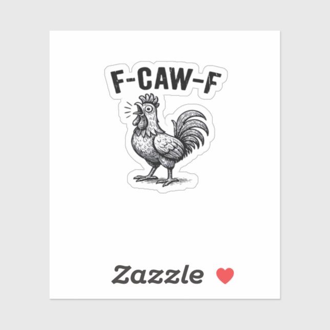 F-Caw-F Chicken Creative Casual Aufkleber (Blatt)
