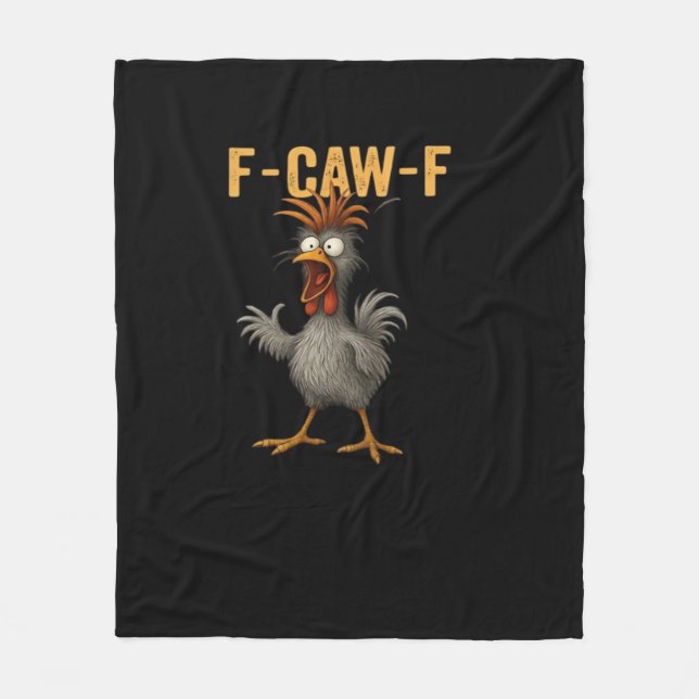 F-Caw-F Chicken Essential Aesthetic Casual Fleecedecke (Vorderseite)