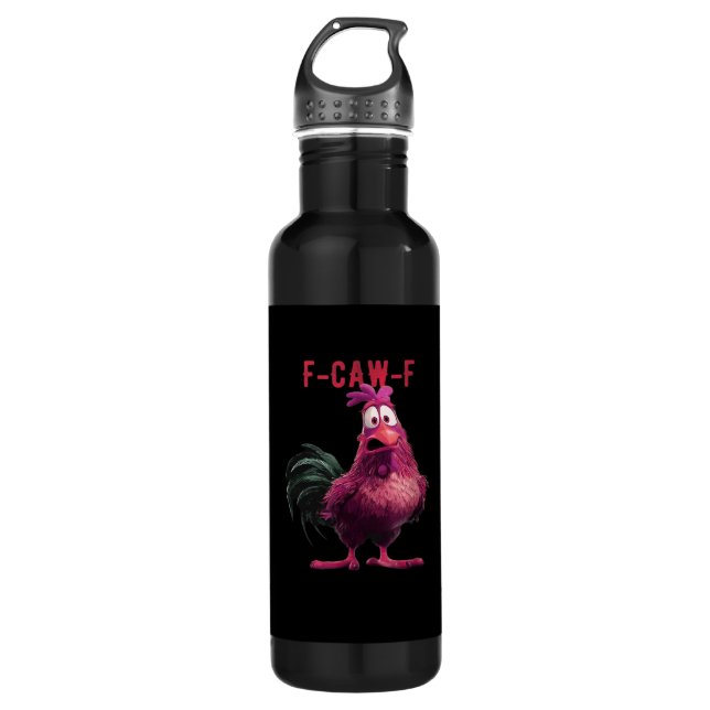 F-Caw-F-Chicken Essential Aesthetic Unique Edelstahlflasche (Vorderseite)