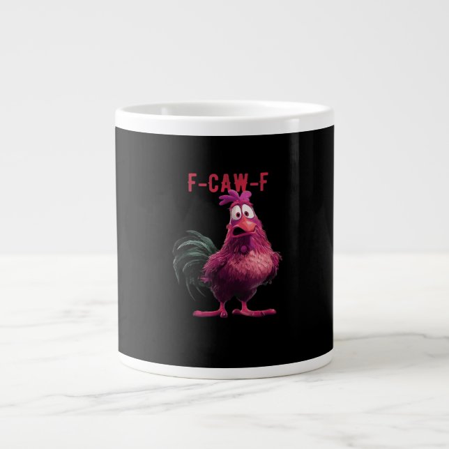 F-Caw-F-Chicken Essential Aesthetic Unique Jumbo-Tasse (Vorderseite)