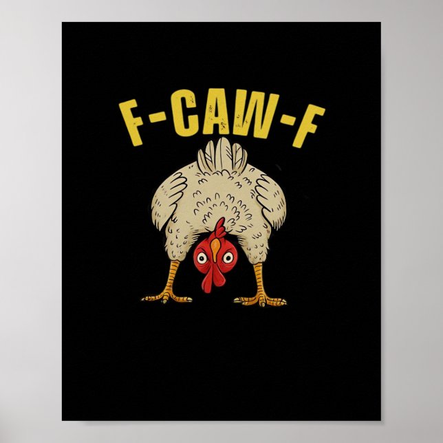 F-Caw-F-Chicken Essential Art Graphic Poster (Vorne)