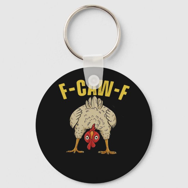 F-Caw-F-Chicken Essential Art Graphic Schlüsselanhänger (Vorderseite)