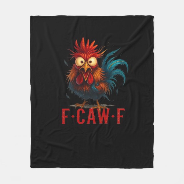 F-Caw-F Chicken Essential Basic Style Fleecedecke (Vorderseite)