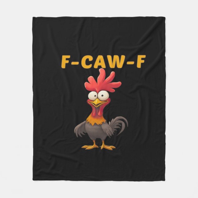 F-Caw-F-Chicken Essential Classic Cool Graphic Fleecedecke (Vorderseite)