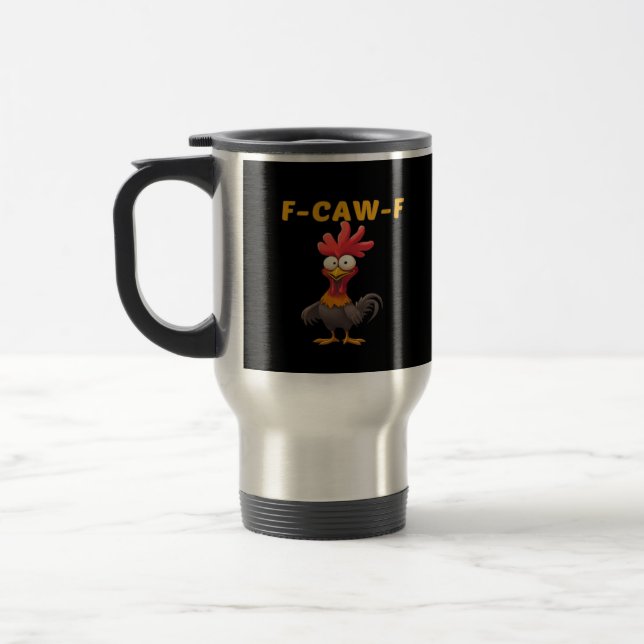 F-Caw-F-Chicken Essential Classic Cool Graphic Reisebecher (Links)