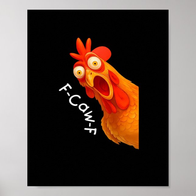 F-Caw-F Chicken Essential Classic Retro Poster (Vorne)