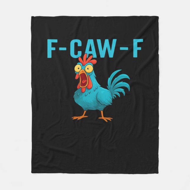 F-Caw-F-Chicken Essential Classic Style Fleecedecke (Vorderseite)