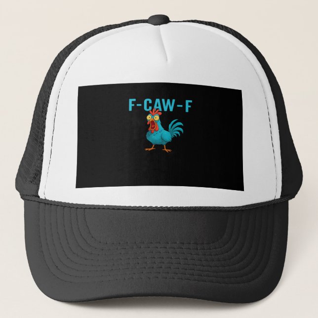F-Caw-F-Chicken Essential Classic Style Truckerkappe (Vorderseite)