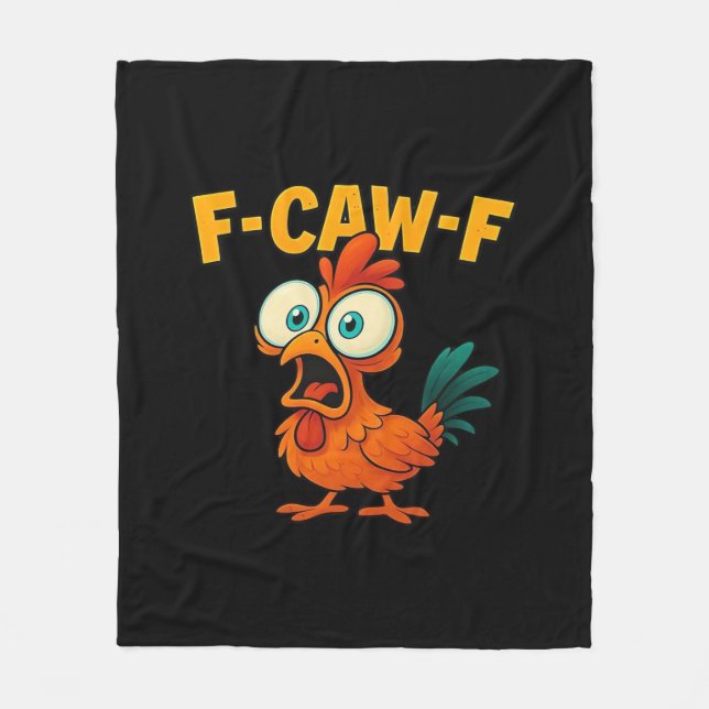 F-Caw-F Chicken Essential Creative Casual Fleecedecke (Vorderseite)