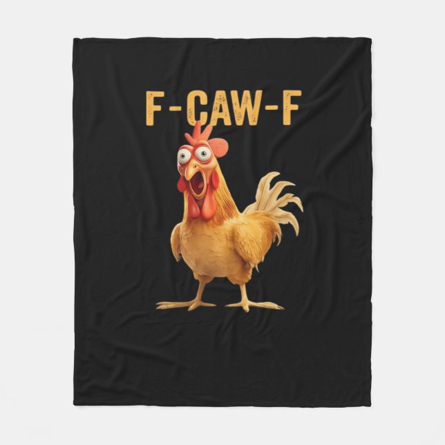 F-Caw-F-Chicken Essential Creative Casual Fleecedecke (Vorderseite)