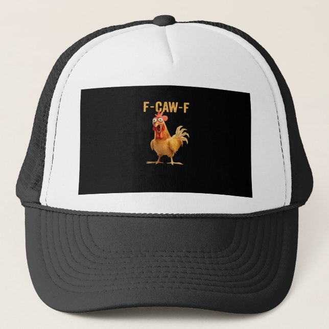 F-Caw-F-Chicken Essential Creative Casual Truckerkappe (Vorderseite)