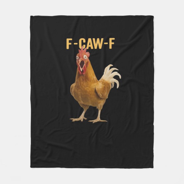 F-Caw-F Chicken Essential Creative Graphic Fleecedecke (Vorderseite)