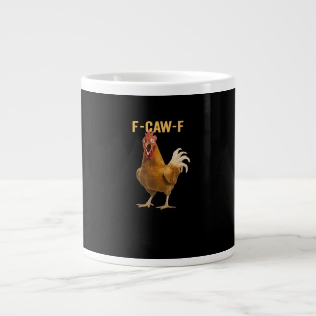 F-Caw-F Chicken Essential Creative Graphic Jumbo-Tasse (Vorderseite)