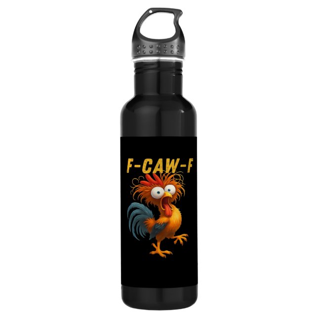 F-Caw-F Chicken Essential Funny Design Edelstahlflasche (Vorderseite)