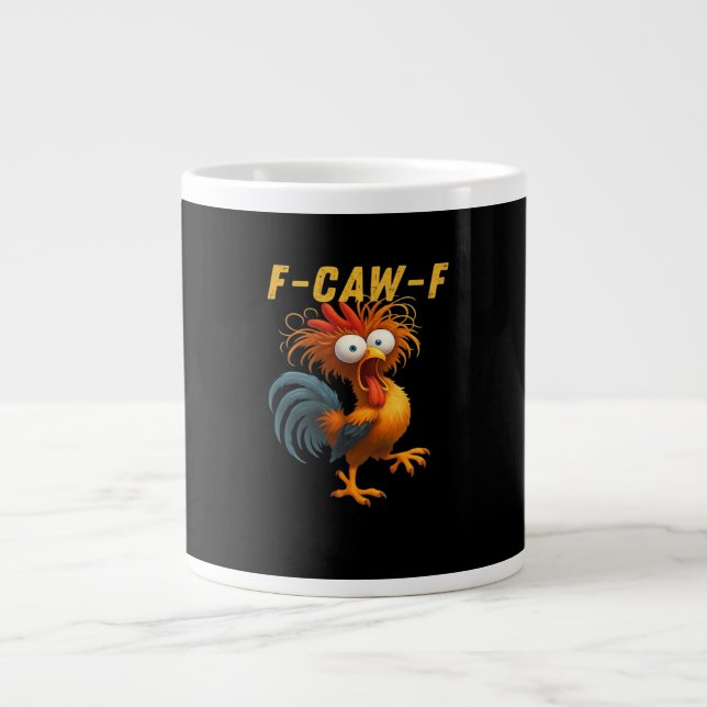 F-Caw-F Chicken Essential Funny Design Jumbo-Tasse (Vorderseite)
