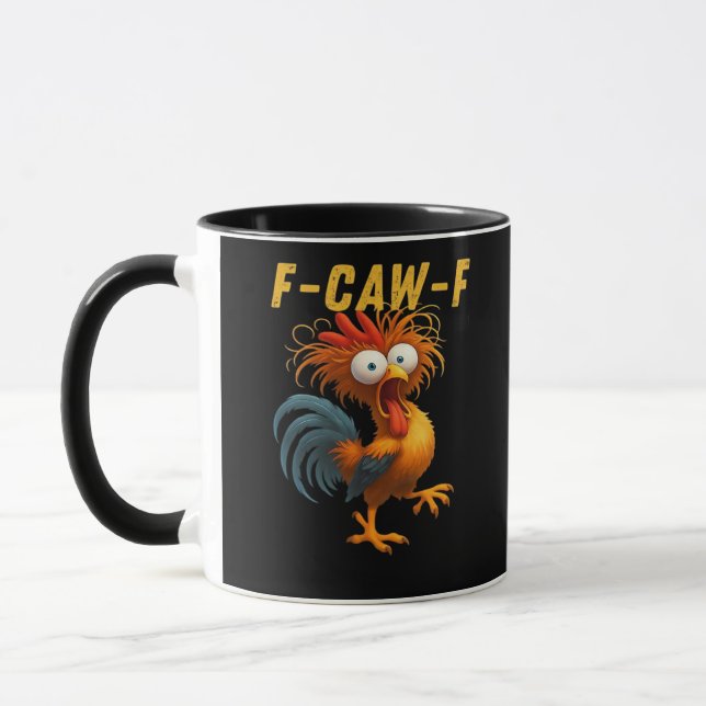 F-Caw-F Chicken Essential Funny Design Tasse (Links)