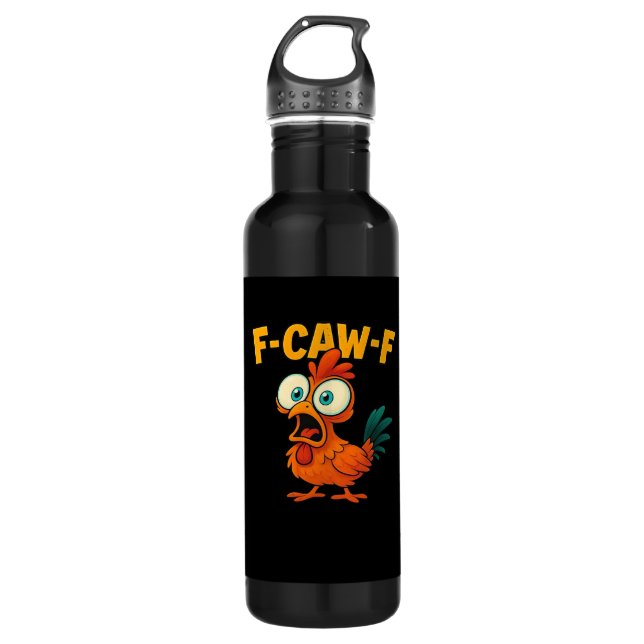 F-Caw-F Chicken Essential Funny Trendy Edelstahlflasche (Vorderseite)