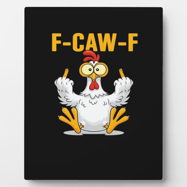 F-Caw-F-Chicken Essential Funny Trendy Fotoplatte (Vorderseite)