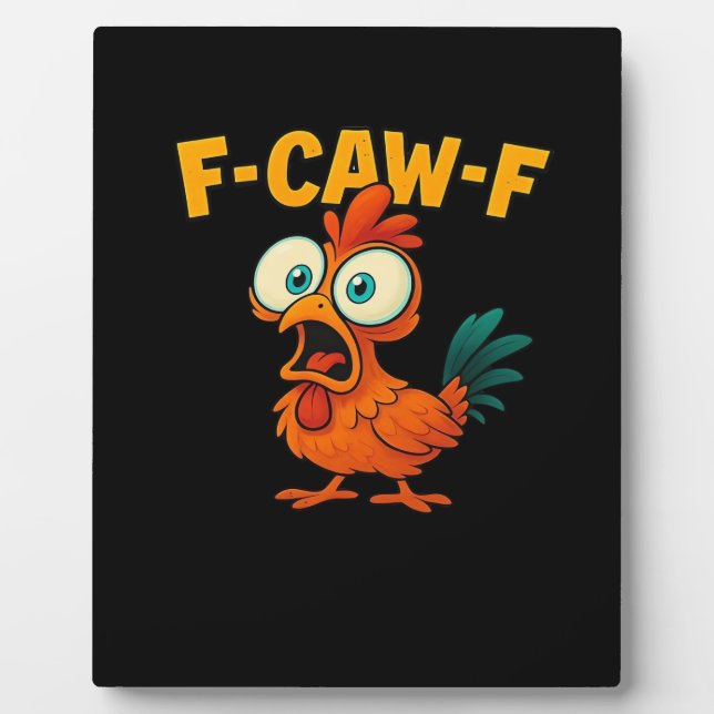 F-Caw-F Chicken Essential Funny Trendy Fotoplatte (Vorderseite)