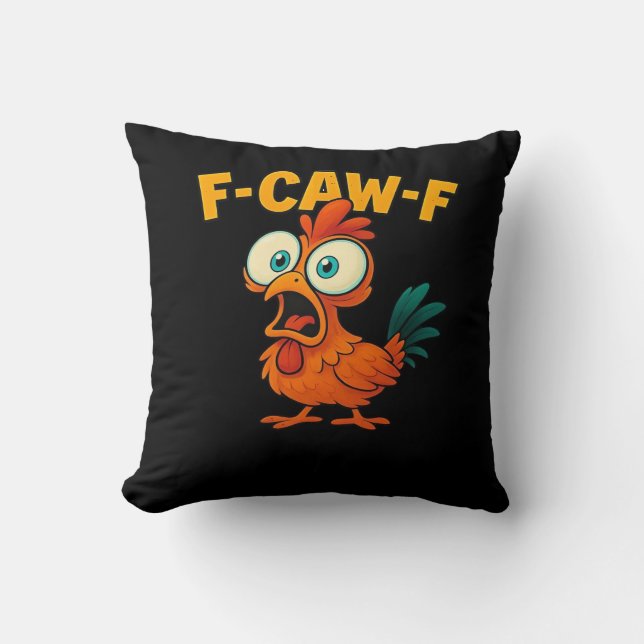 F-Caw-F Chicken Essential Funny Trendy Kissen (Vorderseite)