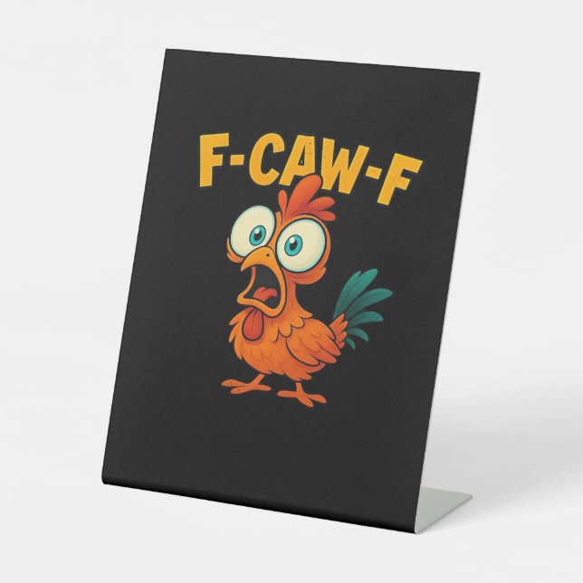 F-Caw-F Chicken Essential Funny Trendy Sockelschild (Vorderseite)