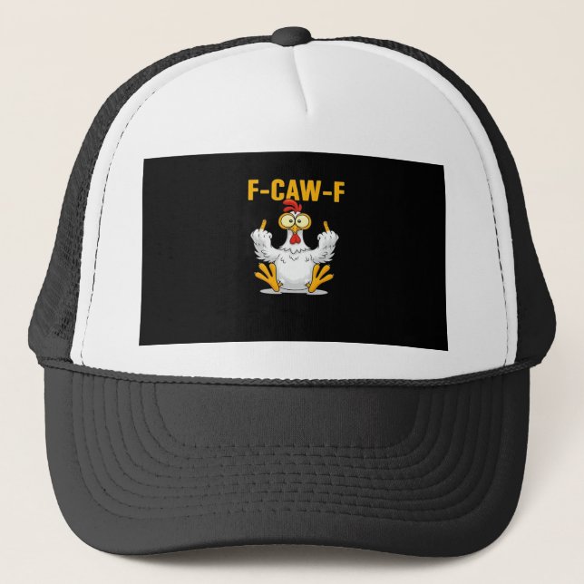 F-Caw-F-Chicken Essential Funny Trendy Truckerkappe (Vorderseite)