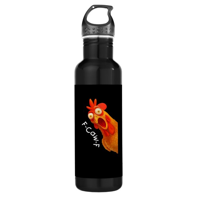 F-Caw-F Chicken Essential Minimal Clean Edelstahlflasche (Vorderseite)