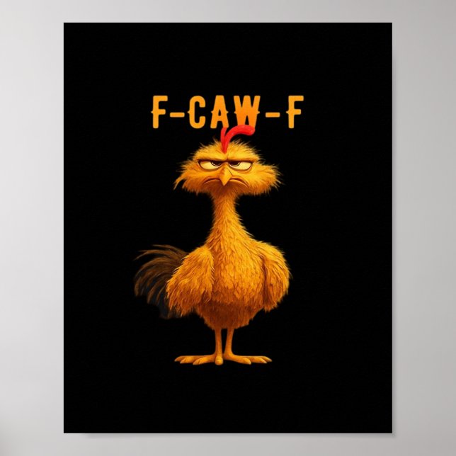 F-Caw-F-Chicken Essential Minimal Clean Poster (Vorne)
