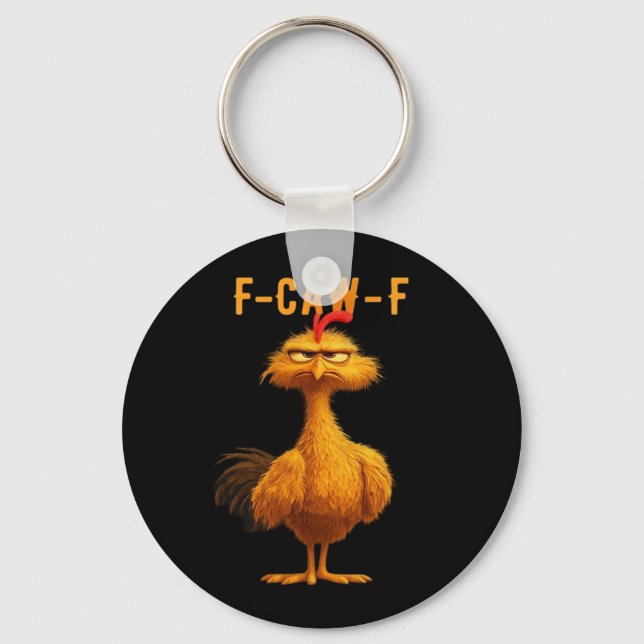 F-Caw-F-Chicken Essential Minimal Clean Schlüsselanhänger (Vorderseite)