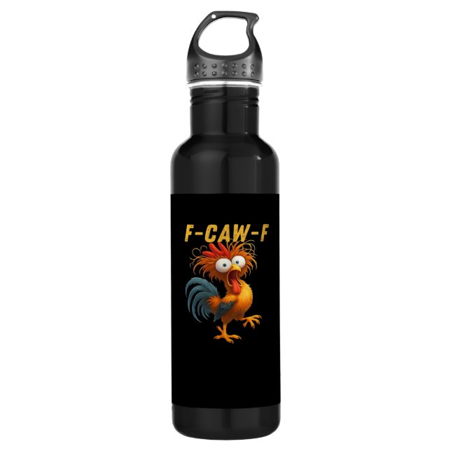 F-Caw-F-Chicken Essential Retro Classic Edelstahlflasche (Vorderseite)