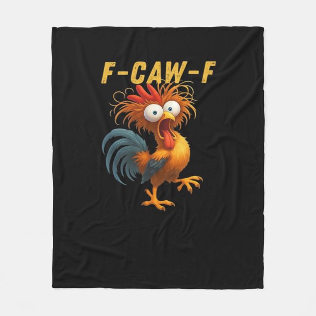 F-Caw-F-Chicken Essential Retro Classic Fleecedecke (Vorderseite)