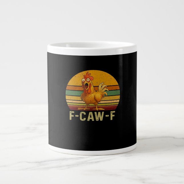 F-Caw-F Chicken Essential Retro Classic Jumbo-Tasse (Vorderseite)