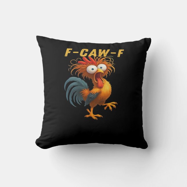 F-Caw-F-Chicken Essential Retro Classic Kissen (Vorderseite)