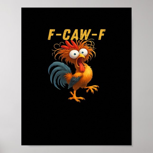 F-Caw-F-Chicken Essential Retro Classic Poster (Vorne)