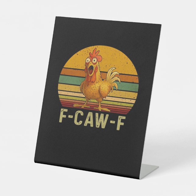 F-Caw-F Chicken Essential Retro Classic Sockelschild (Vorderseite)