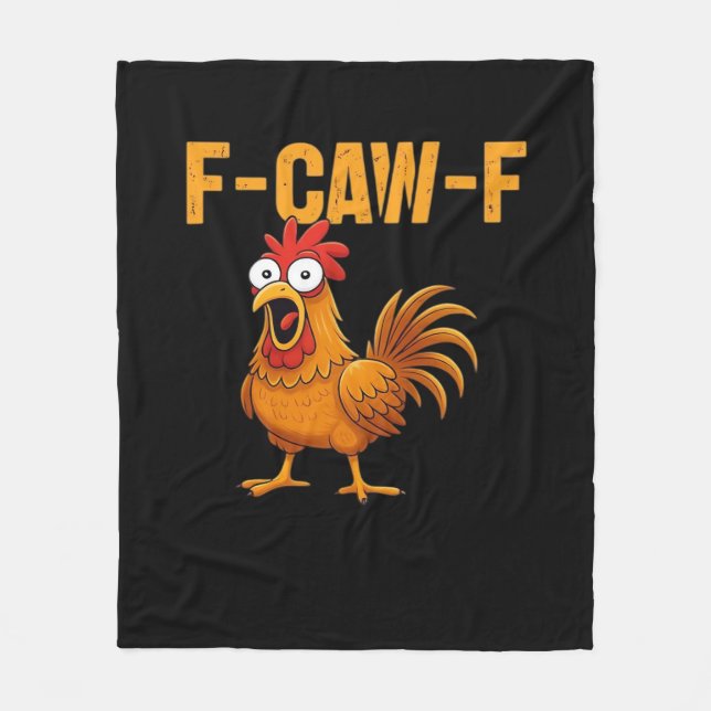 F-Caw-F-Chicken Essential Simple Design Fleecedecke (Vorderseite)