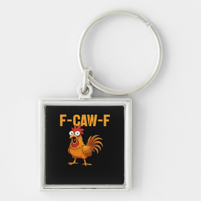 F-Caw-F-Chicken Essential Simple Design Schlüsselanhänger (Vorne)
