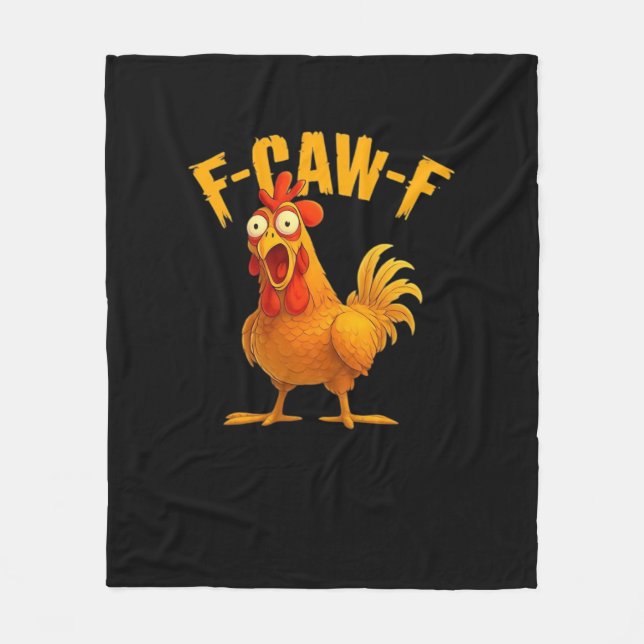 F-Caw-F-Chicken Essential Vintage Cool Fleecedecke (Vorderseite)
