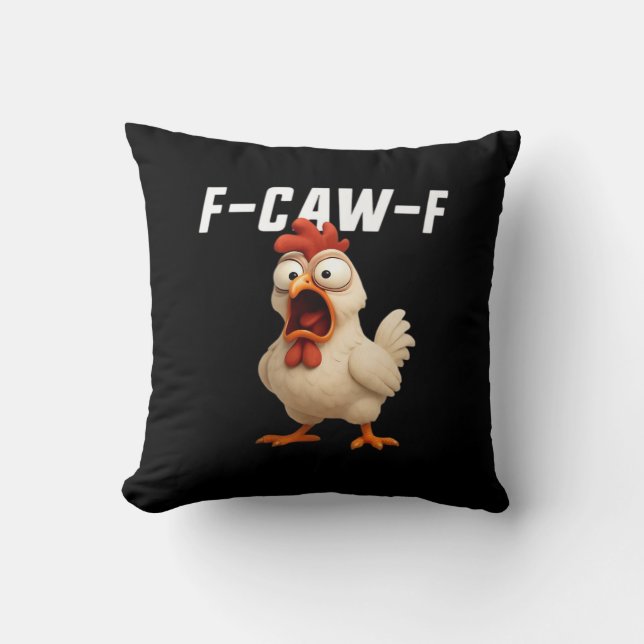 F-Caw-F Chicken Funny Chicken F-Caw-F Gear Creativ Kissen (Vorderseite)